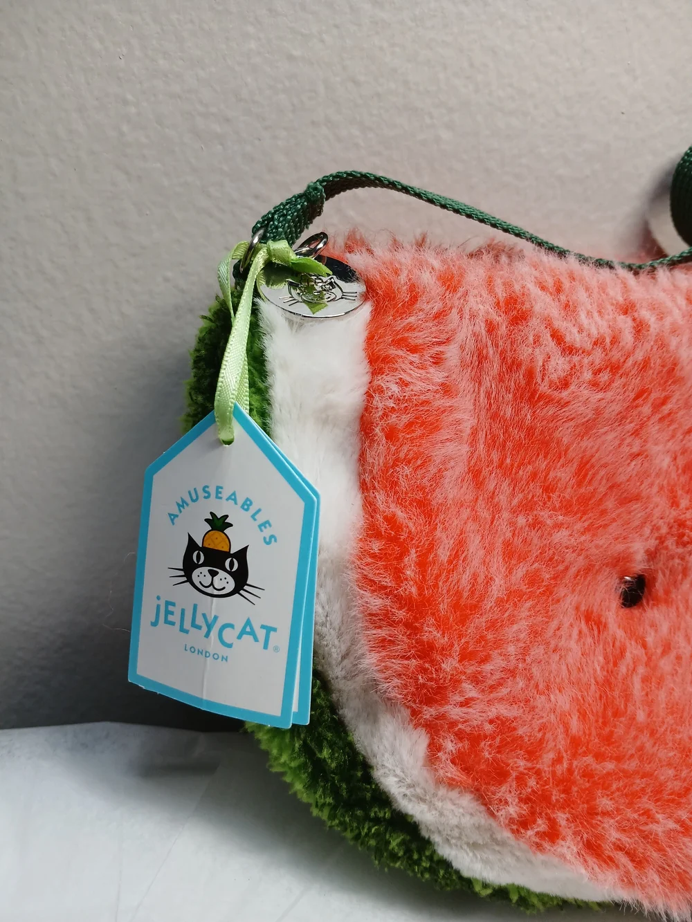 Jellycat Watermelon Plush Crossbody Bag in Red, Green & Brown